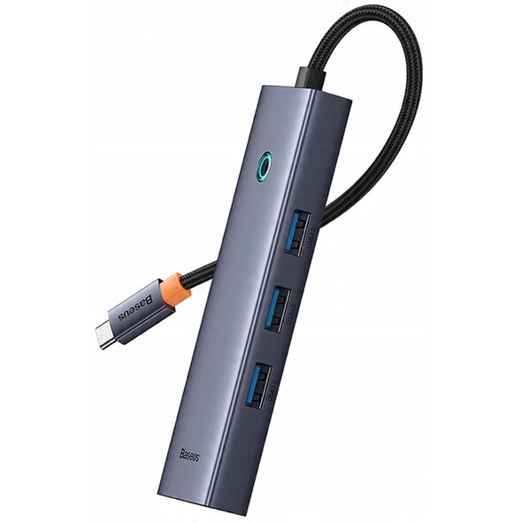 HUB USB Baseus Hub 4w1 Baseus UltraJoy USB-C σε 3x USB 3.0 + RJ45 (γκρι)