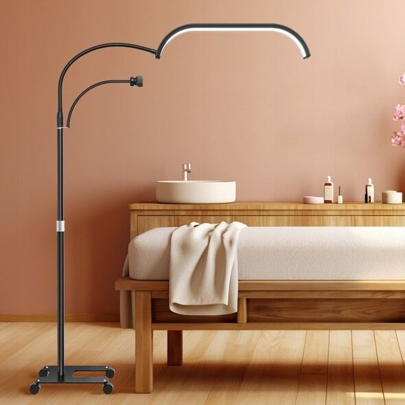 Lampa Led Kosmetyczna Bezcieniowa Moon Stojąca + Kółka 45w Marinelli Gx520r / Czarny