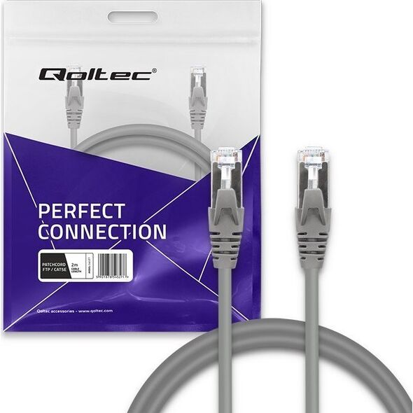 Qoltec Kabel Patchcord Qoltec FTP | CAT5e | 2 x RJ-45 | 2m