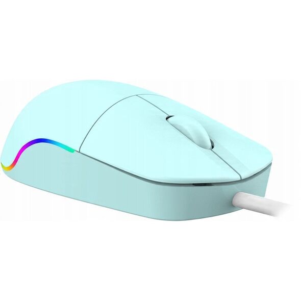 Mysz przewodowa AZORA MB-241 1200 DPI miętowa podwietlenie