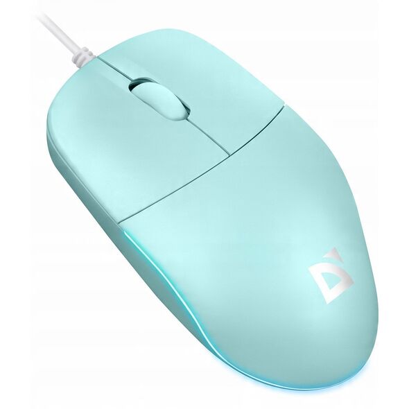 Mysz przewodowa AZORA MB-241 1200 DPI miętowa podwietlenie