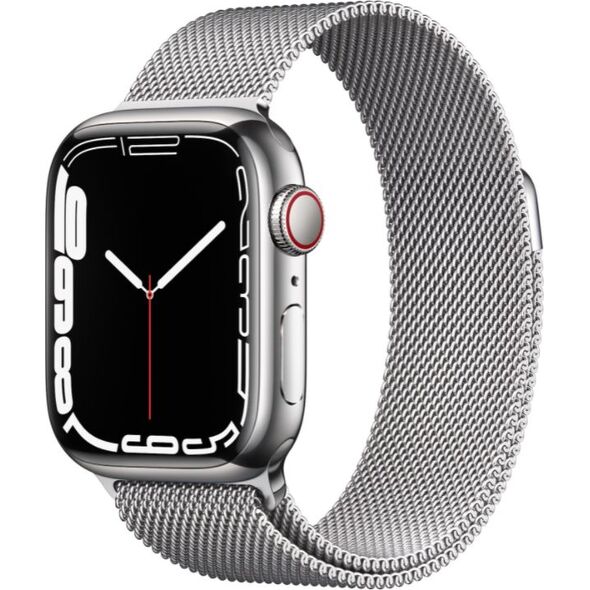 Smartwatch Apple Watch 7 GPS + Cellular 45mm Srebrny  (MKJW3WB/A)