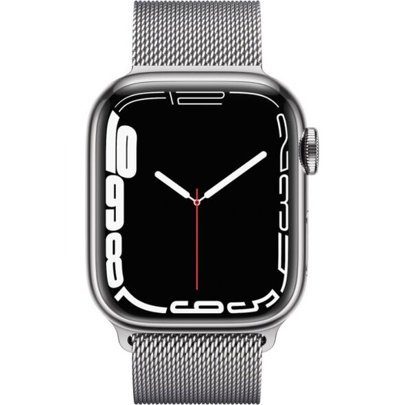 Smartwatch Apple Watch 7 GPS + Cellular 45mm Srebrny  (MKJW3WB/A)