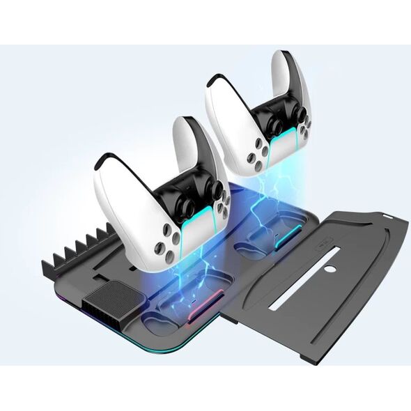 Βάση ψύξης CANYON CS-51 RGB PS5 Slim/DE Φόρτιση Μαύρη