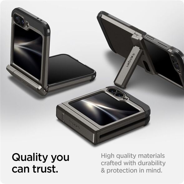 Spigen Spigen Tough Armor Pro, gunmetal - Samsung Galaxy Z Flip6