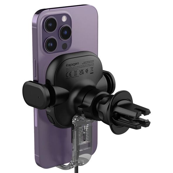 Φορτιστής Spigen SPIGEN UTS12W ONETAP UNIVERSAL VENT CAR MOUNT WIRELESS CHARGER BLACK