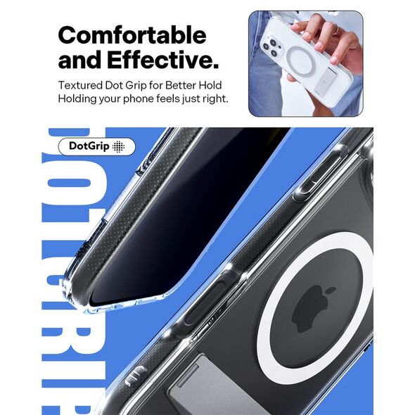 Spigen Spigen Caseology Capella MagSafe Kickstand, διάφανο λευκό ασημί - iPhone 16 Pro Max