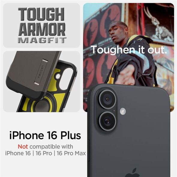 Spigen Spigen Tough Armor MagSafe, gunmetal - iPhone 6.7" 2024