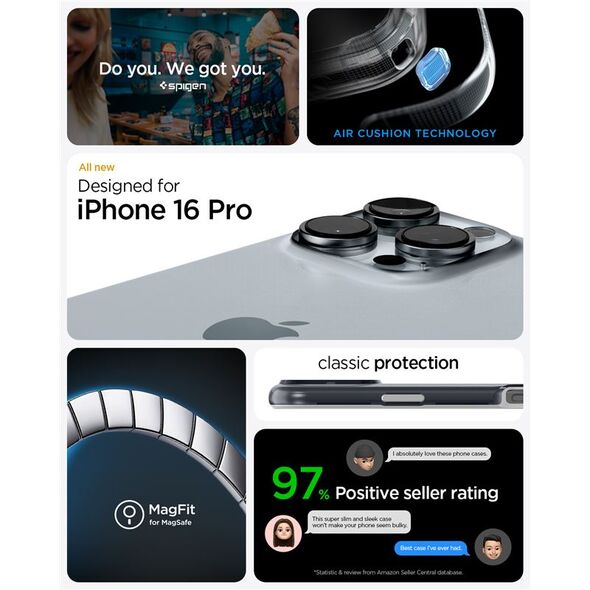 Spigen Spigen Classic C1 MagSafe, graphite - iPhone 16 Pro