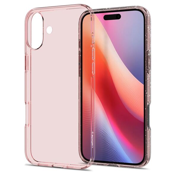 Spigen Spigen Liquid Crystal Glitter, Rose Quartz - iPhone 16