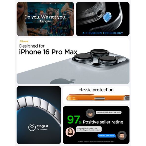 Spigen Spigen Classic C1 MagSafe, tangerine - iPhone 16 Pro Max