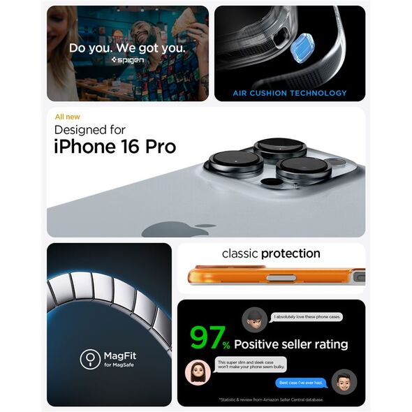 Spigen Spigen Classic C1 MagSafe, tangerine - iPhone 16 Pro