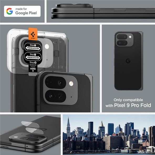 Spigen Spigen Glass tR EZ Fit Optik 2 Pack, crystal clear - Google Pixel 9 Pro Fold