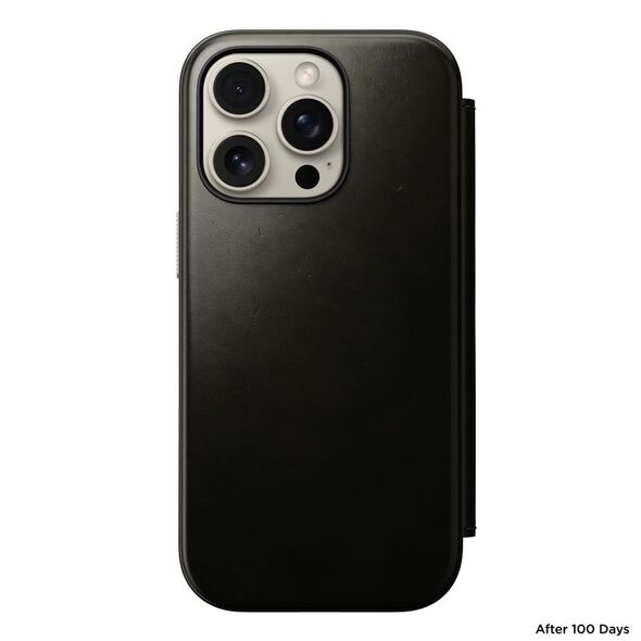 Nomad Nomad Δερμάτινο Folio, πράσινο χρώμιο - iPhone 16 Pro