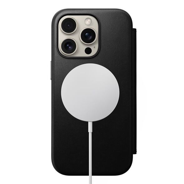 Nomad NOMAD Folio Μοντέρνα Δερμάτινη Μαύρη | iPhone 16 Pro