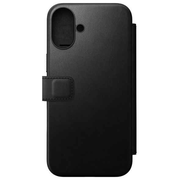 Nomad Nomad Μοντέρνο Δερμάτινο Folio, μαύρο - iPhone 16 Plus