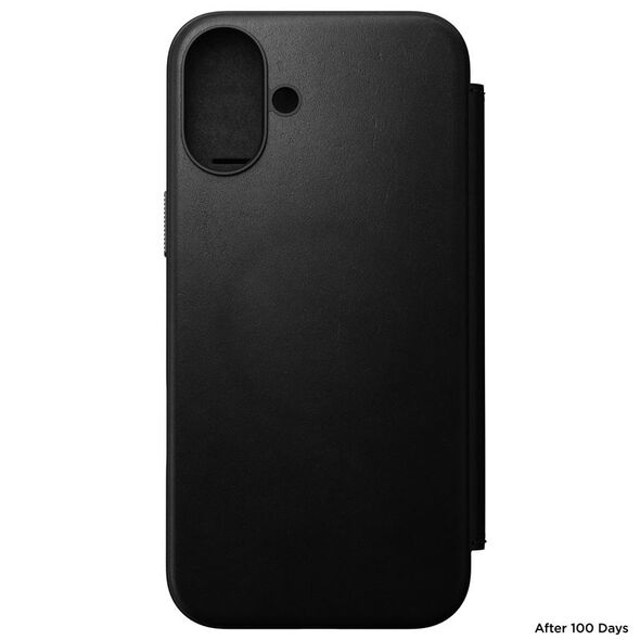 Nomad Nomad Μοντέρνο Δερμάτινο Folio, μαύρο - iPhone 16 Plus