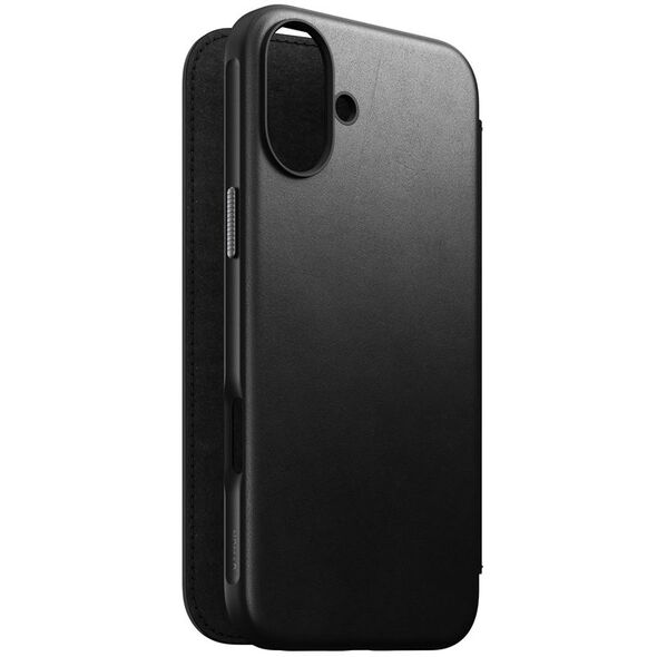 Nomad Nomad Μοντέρνο Δερμάτινο Folio, μαύρο - iPhone 16 Plus