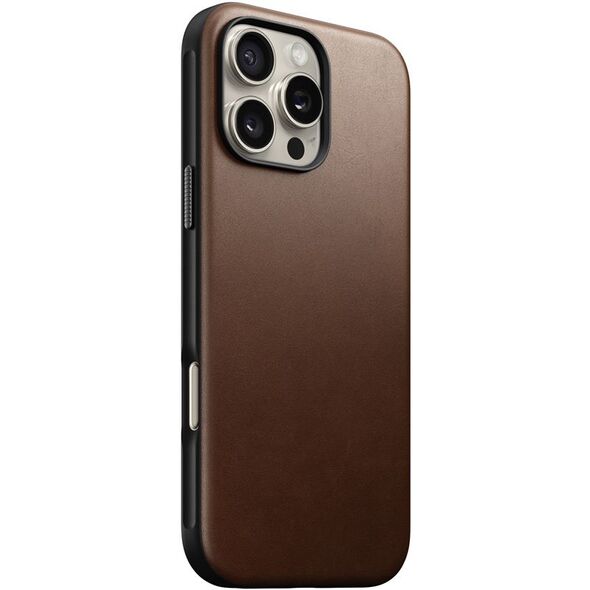 Nomad Nomad Μοντέρνα Δερμάτινη Θήκη, καφέ - iPhone 16 Pro Max
