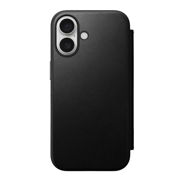 Nomad Μοντέρνο Δερμάτινο Φολιό, μαύρο - iPhone 16