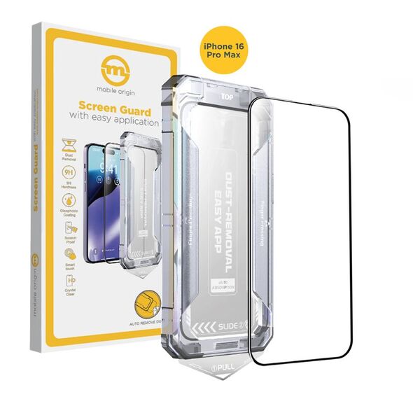 MOBILE ORIGIN Yellow Screen Guard iPhone 16 Pro Max με εύχρηστο εφαρμογέα