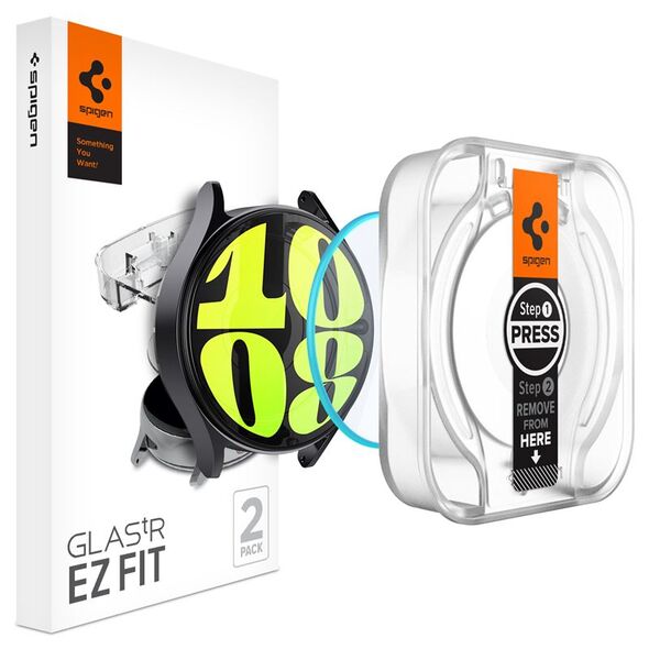 Spigen TEMPERED GLASS SPIGEN GLAS.TR ”EZ-FIT” 2-PACK GALAXY WATCH 7 (40 MM) CLEAR