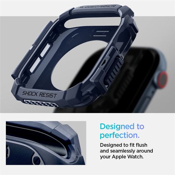 Spigen Etui Spigen Rugged Armor Apple Watch 10 46mm Navy Blue