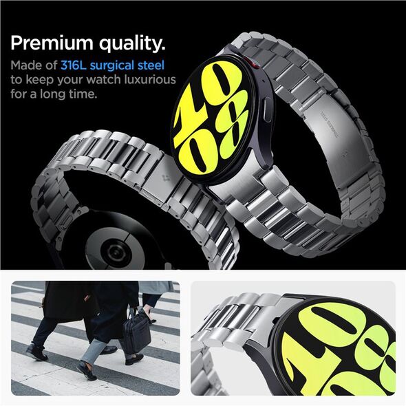 Spigen Modern Fit 316L, ασημί - Samsung Galaxy Watch7 44/40mm