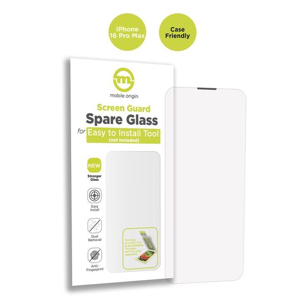 Mobile Origin Screen Guard Spare Glass Case Friendly - iPhone 16 Pro Max