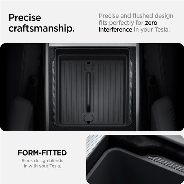 Spigen Tesla Armrest Console Organizer, black - Tesla Model 3 2024