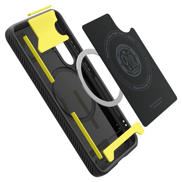 Θήκη Spigen Rugged Armor Mag MagSafe Samsung Galaxy S25 Ματ Μαύρο