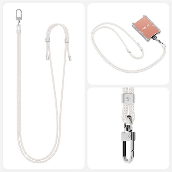 Spigen Universal Λουράκι Σταυρωτό Σώματος 2 1 Πακέτο, λευκό μαργαριτάρι