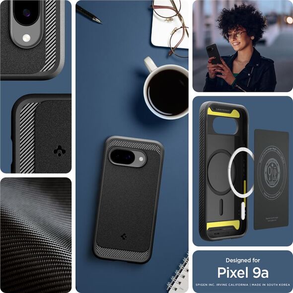 SPIGEN RUGGED ARMOR MAG MAGSAFE GOOGLE PIXEL 9A MATTE BLACK