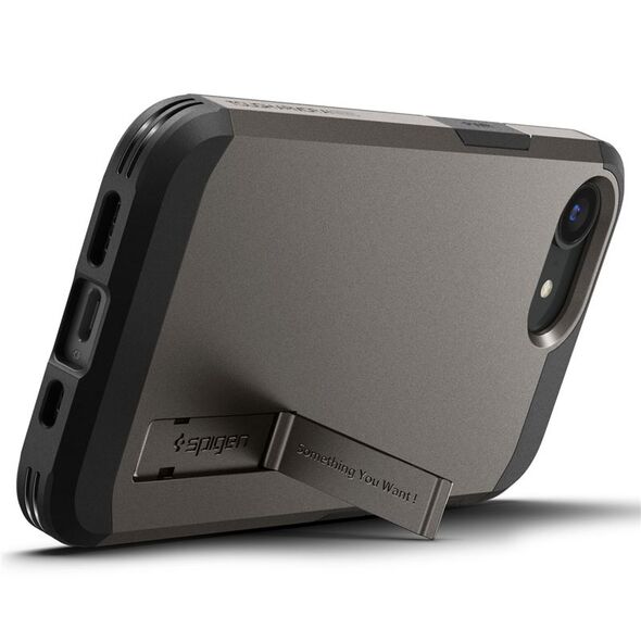 Θήκη Spigen Tough Armor με MagSafe για iPhone SE 4 (2025) με βάση στήριξης - γκρι