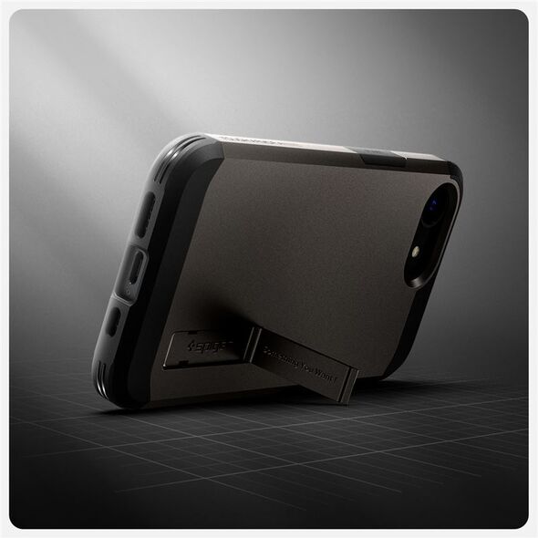 Θήκη Spigen Tough Armor με MagSafe για iPhone SE 4 (2025) με βάση στήριξης - γκρι