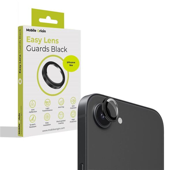 Προστατευτικά φακών Mobile Origin Easy, μαύρο - iPhone 16e