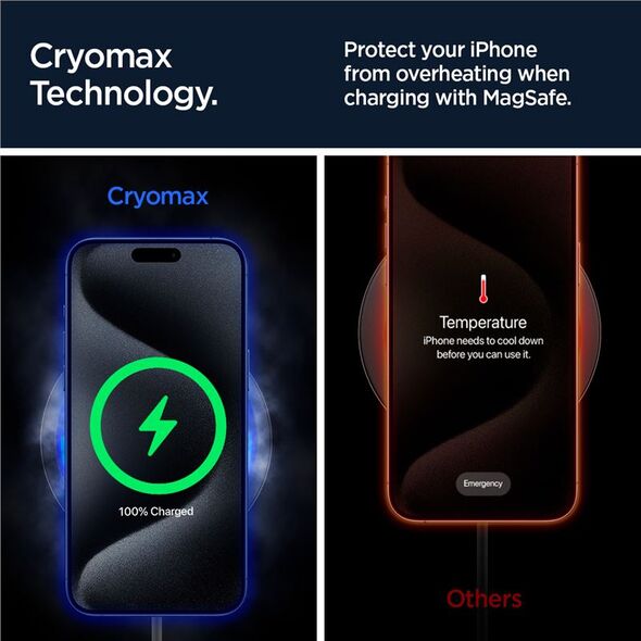 Spigen OneTap Pro 3 Cryomax MagSafe Car Wireless Charger (Dashboard), black