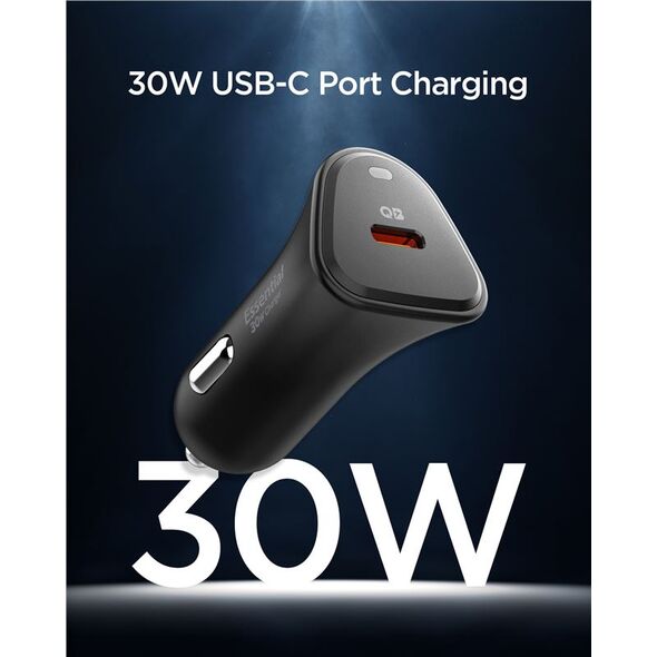 Φορτιστής αυτοκινήτου Spigen Essential EV301 1-port USB-C Car Charger 30W Μαύρο