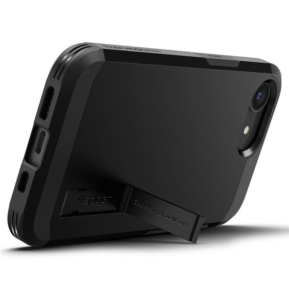 Θήκη Spigen Tough Armor με MagSafe για iPhone SE 4 (2025) με βάση στήριξης - μαύρο
