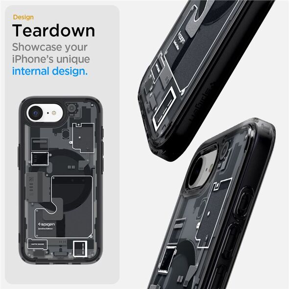 SPIGEN θήκη ULTRA HYBRID MAG συμβατή με MagSafe για IPHONE SE 4 2025 zero one black