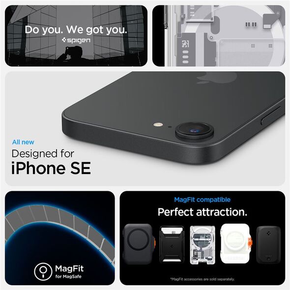 SPIGEN θήκη ULTRA HYBRID MAG συμβατή με MagSafe για IPHONE SE 4 2025 zero one white