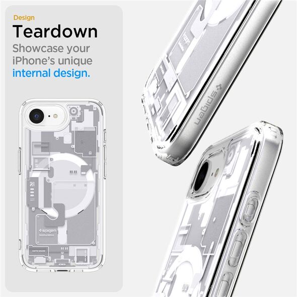 SPIGEN θήκη ULTRA HYBRID MAG συμβατή με MagSafe για IPHONE SE 4 2025 zero one white