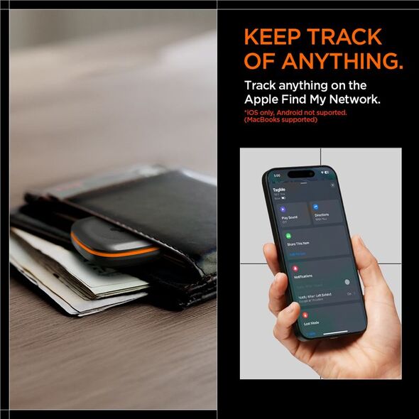 Spigen Bluetooth Tracker TagMe 1 Πακέτο, μαύρο
