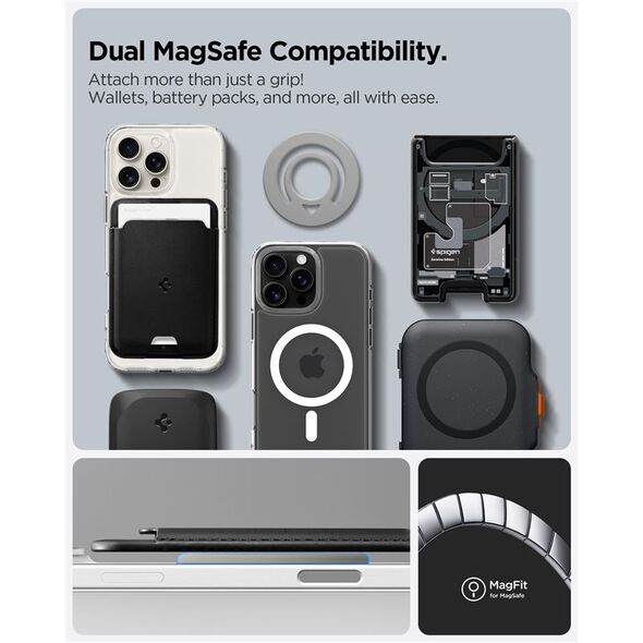 Spigen Διπλή Βάση Τηλεφώνου MagSafe, γκρι