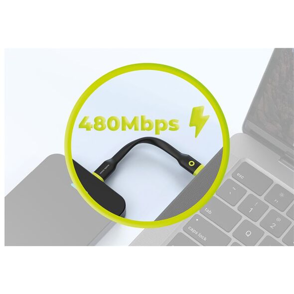 Καλώδιο Mobile Origin Compact USB-C σε USB-C, μαύρο