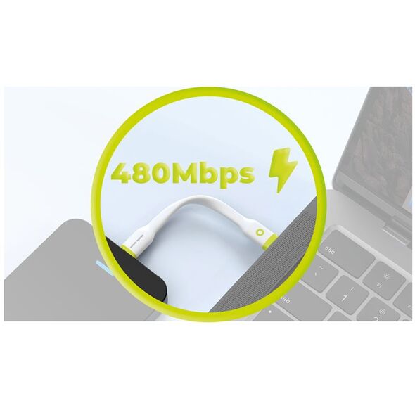 Καλώδιο Mobile Origin Compact USB-C σε USB-C, λευκό