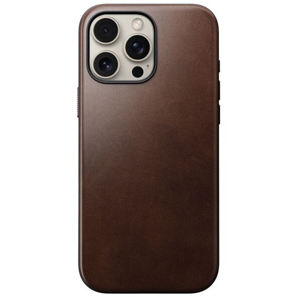 NOMAD Μοντέρνα Δερμάτινη Θήκη Horween Rustic Brown | iPhone 16 Pro Max