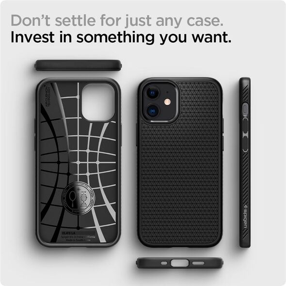 Spigen Spigen Liquid Air iPhone 12 mini 5,4" μαύρο ματ/black matte ACS01744