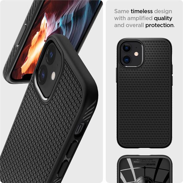 Spigen Spigen Liquid Air iPhone 12 mini 5,4" μαύρο ματ/black matte ACS01744
