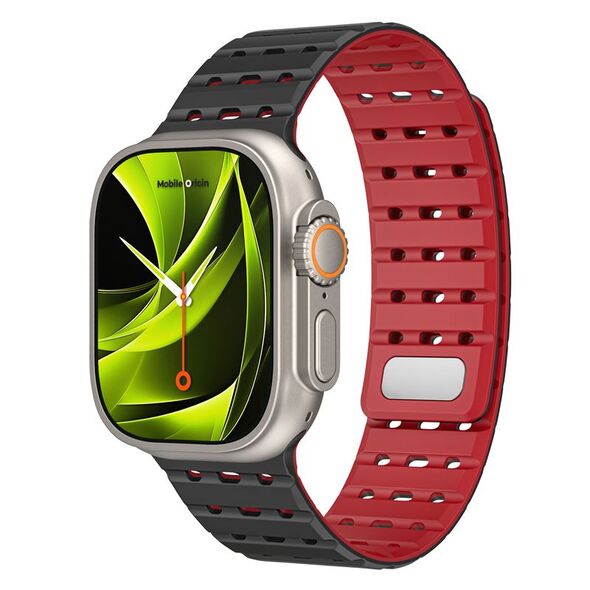 Mobile Origin Magnetic Strap, black/red - AW Ultra 2/1(49mm)9/8/7(45mm)/6/SE/5/4(44mm)/3/2/1(42mm)